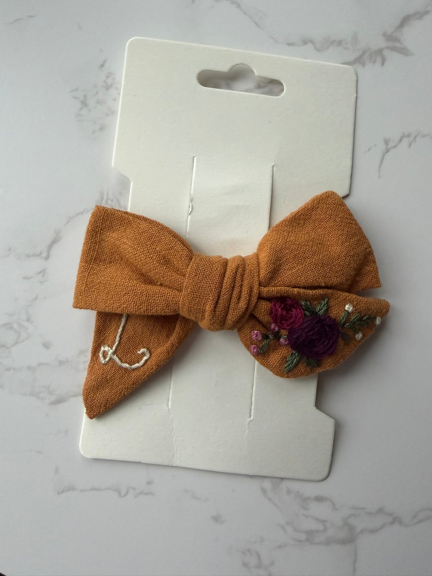 Floral Initial Bows