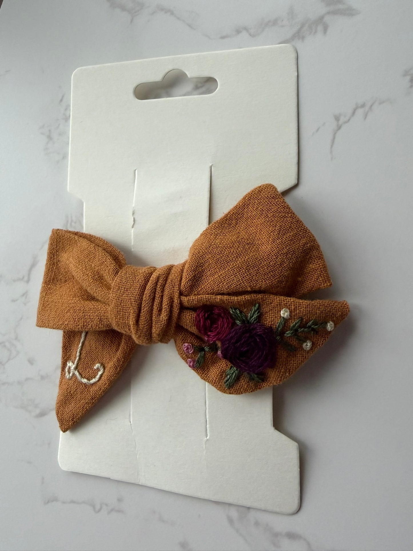 Floral Initial Bows
