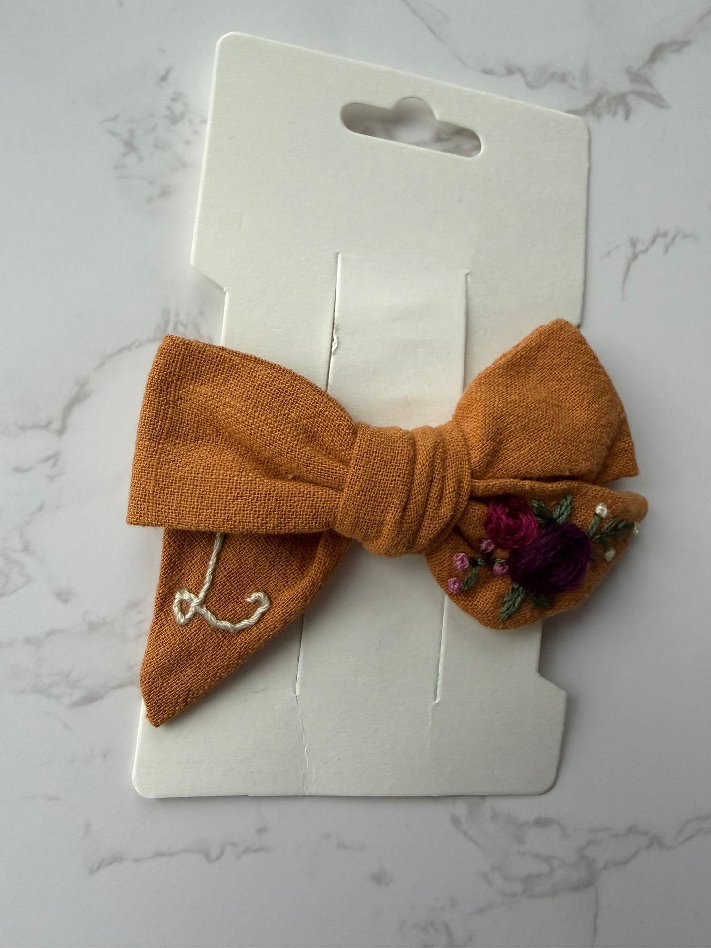 Floral Initial Bows