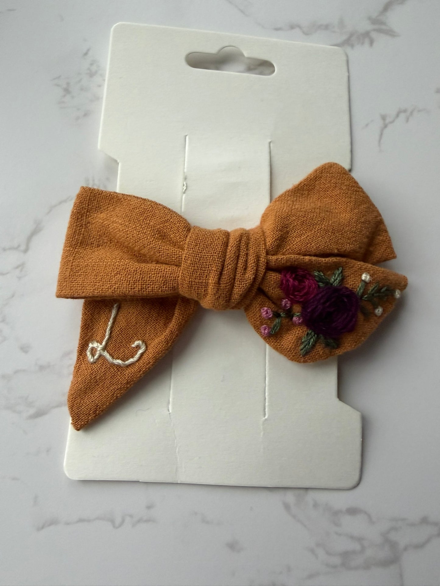 Floral Initial Bows