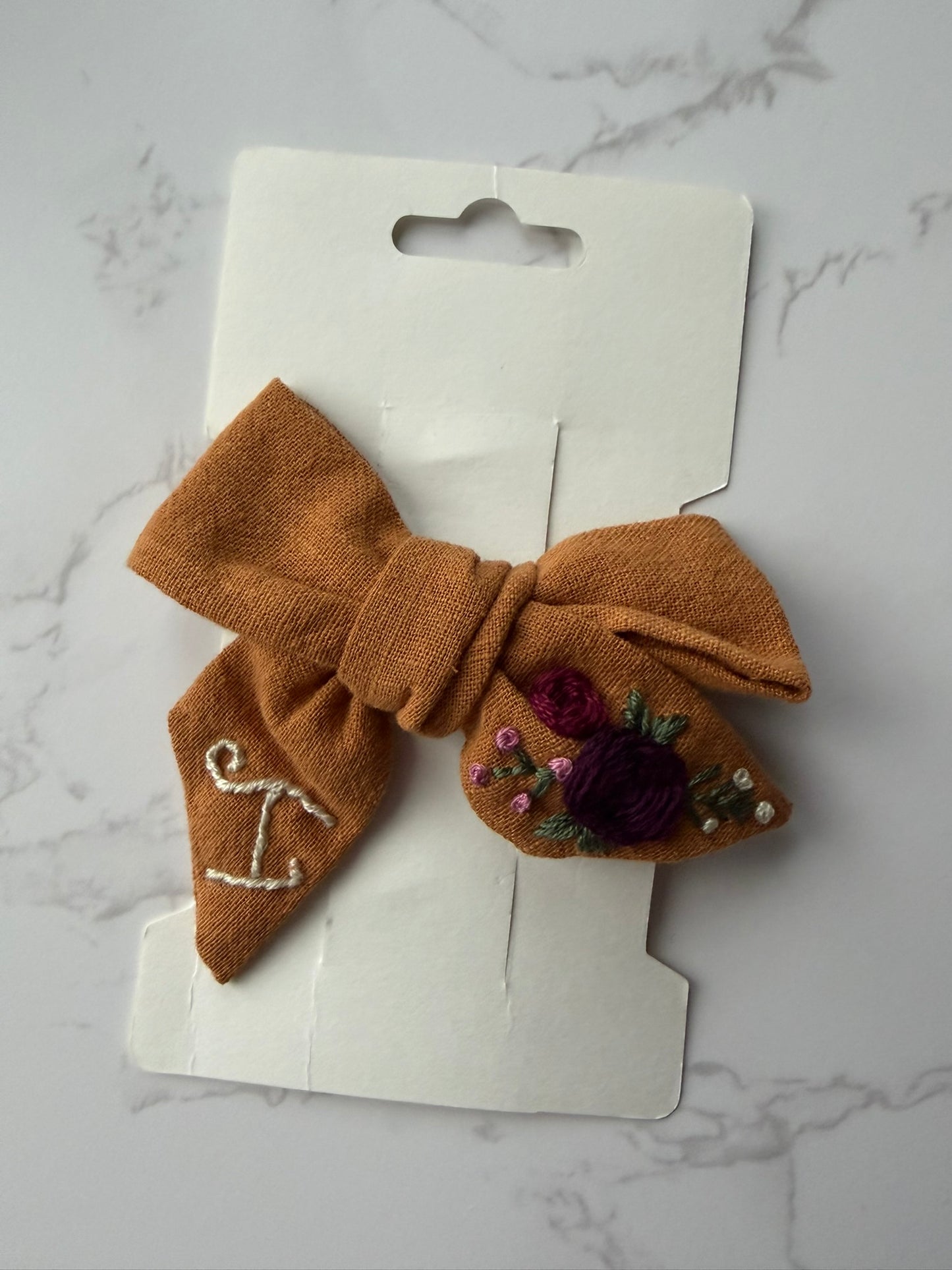 Floral Initial Bows