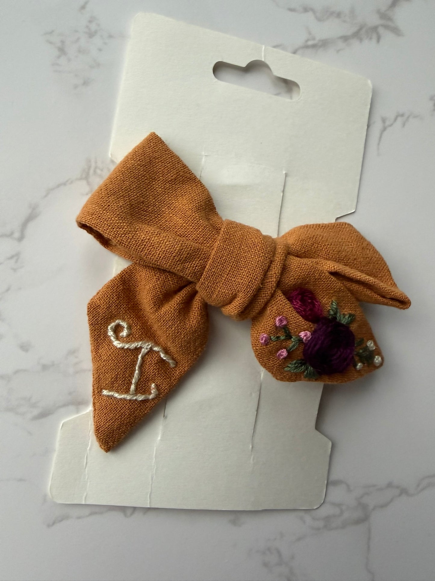 Floral Initial Bows