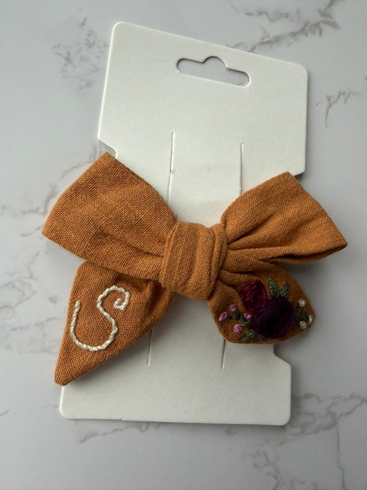 Floral Initial Bows
