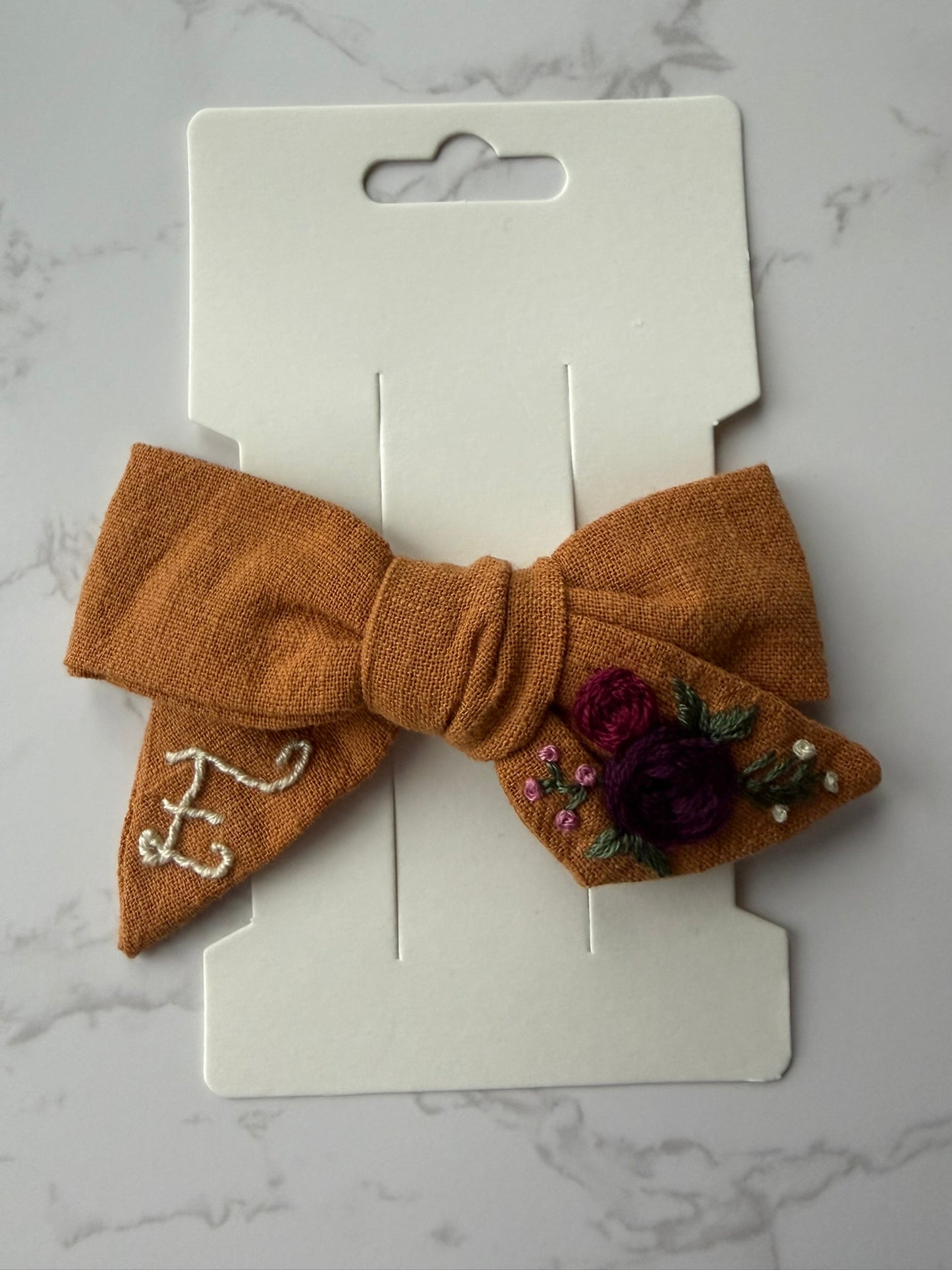 Floral Initial Bows