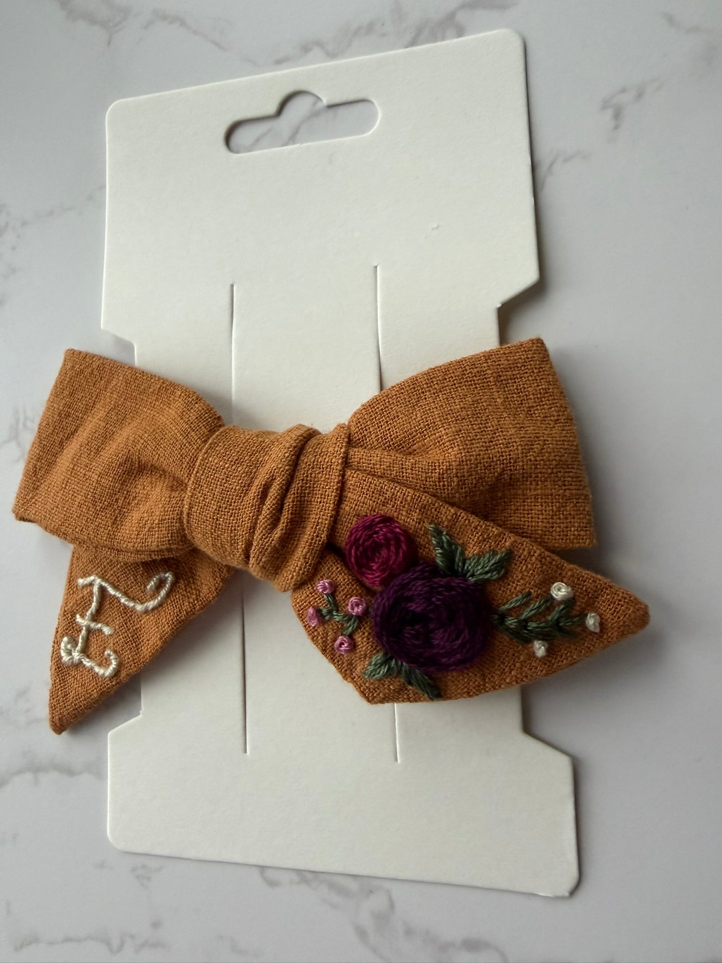 Floral Initial Bows