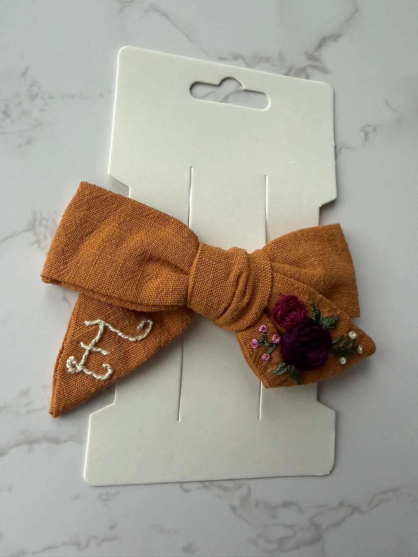 Floral Initial Bows